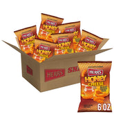 HERR'S front packaging showing honey cheese curls and branding benefit: clear product identity