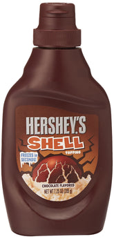 Hershey's shell topping front bottle showing label and size for quick identification and convenience