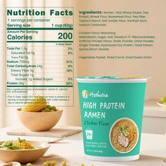 Hethstia cup open showing noodles and steaming vegan chicken-style broth benefit