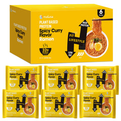 Hethstia front packaging showing six spicy curry pouches and brand