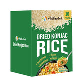 Hethstia front packaging showing ten instant konjac rice pouches for convenience