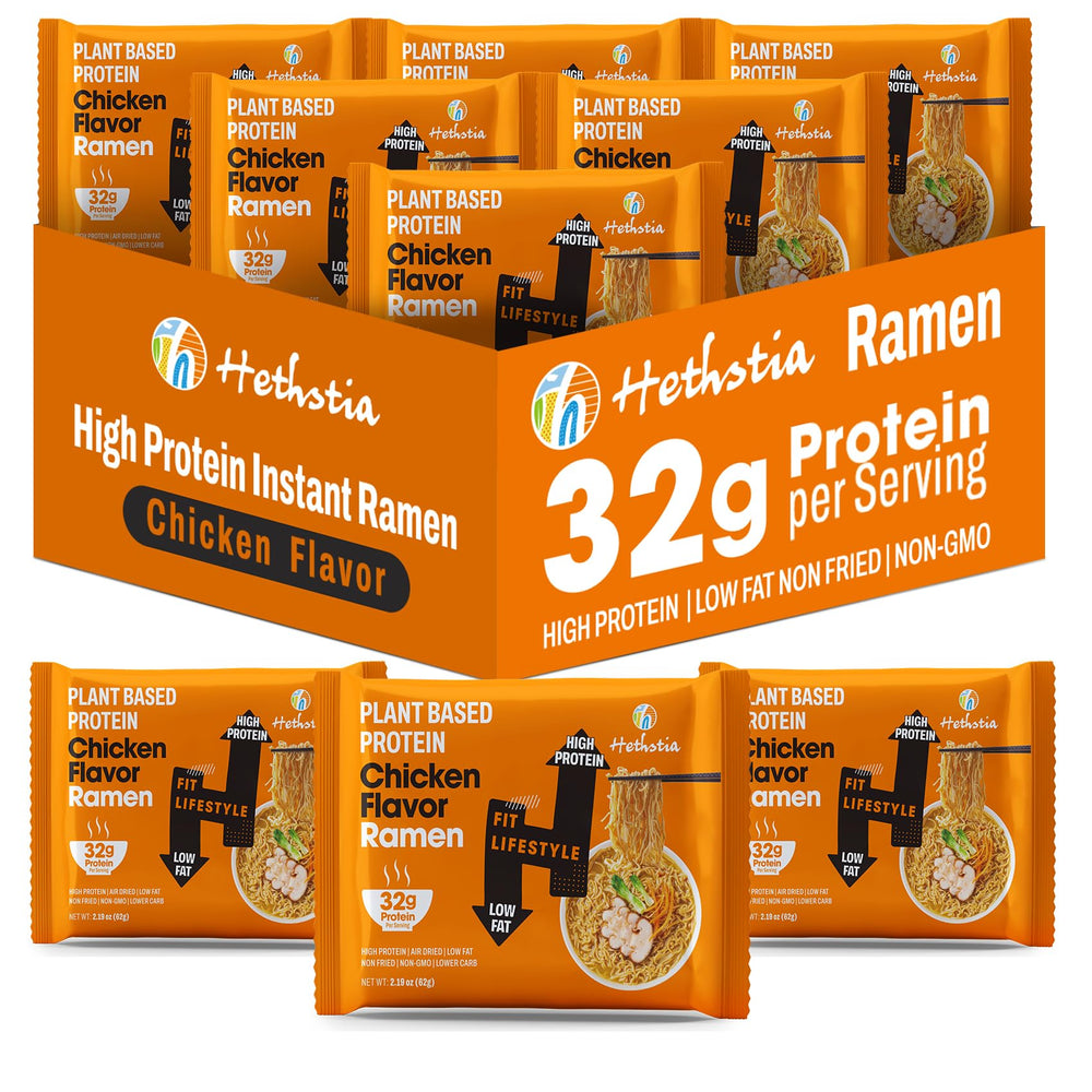 Hethstia front packaging showing 6-pack and high protein benefit