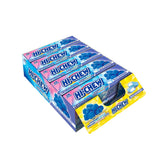 HI-CHEW front packaging showing bright blue-raspberry flavor and count benefit