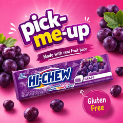 HI-CHEW stick beside a coin showing compact 1.76 oz size for portability