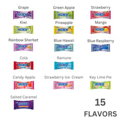 HI-CHEW individually wrapped pieces spread out for easy sharing and grab-and-go convenience