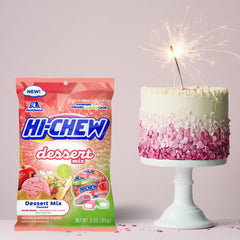 HI-CHEW key lime pie piece cross-section revealing double-layer flavor boost