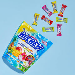 HI-CHEW unwrapped single chew revealing layered chew texture and long-lasting taste