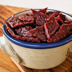Close-up of Hi Mountain seasoning texture highlighting balanced spices for savory jerky