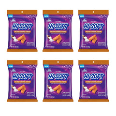 HI-SOFT open pouch spilling wrapped caramels to show resealable storage benefit