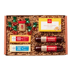 Hickory Farms front box view showing premium gift presentation and easy gifting