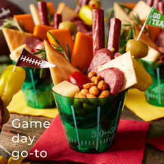 Hickory Farms sliced sausage on a charcuterie board for easy serving