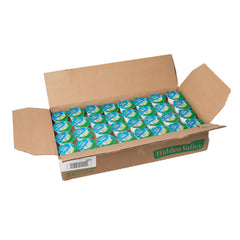 Hidden Valley ranch cups neatly lined in case emphasizing storage efficiency and bulk supply