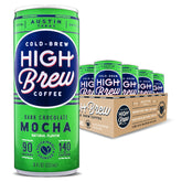 High Brew Coffee front can view showing flavor and benefit