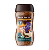 Highground front packaging showing jar and label, conveys organic fair-trade benefits