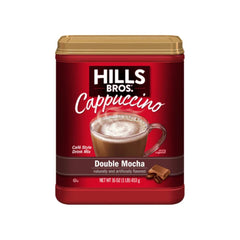 Hills Bros pouring mix into cup demonstrating easy preparation benefit