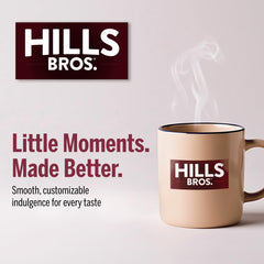Hills Bros salted caramel powder close-up texture — smooth mix for easy blending