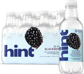Hint blackberry front packaging showing 12 bottles and portable hydration benefit