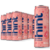 Hint pink grapefruit front can showing bright label and citrus appeal for refreshing taste