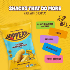HIPPEAS close-up of chickpea puff texture highlighting crispy crunch