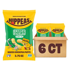 HIPPEAS front packaging showing dill pickle flavor and benefits