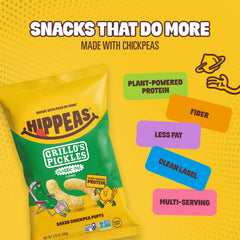 HIPPEAS puffs in hand showing size and portable portion