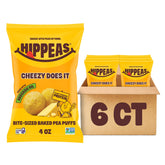 HIPPEAS front packaging showing Cheezy Does It flavor and grab-and-go convenience