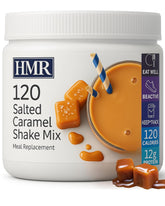 HMR salted caramel front packaging showing label and servings for easy identification