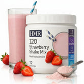 HMR strawberry front packaging showing serving information and 12 servings benefit