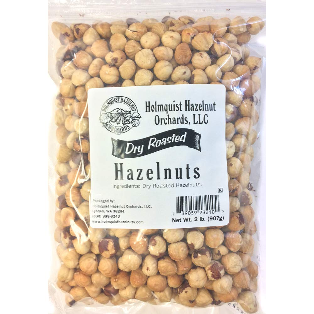 Holmquist Hazelnuts front packaging showing label and resealable bag for freshness