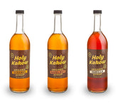 Holy Kakow three-bottle pack front label showing organic branding and contents