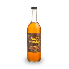 Holy Kakow front bottle showing label and organic hazelnut benefit