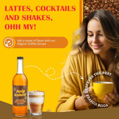 Holy Kakow syrup pouring to show smooth texture and flavor delivery
