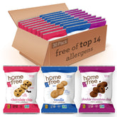 Homefree front packaging showing variety pack and snack convenience
