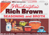 HomestatFarm George Washington brown broth front packaging showing kosher and gluten-free benefits