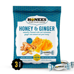 Honees front packaging showing three-pack for easy portability and gifting