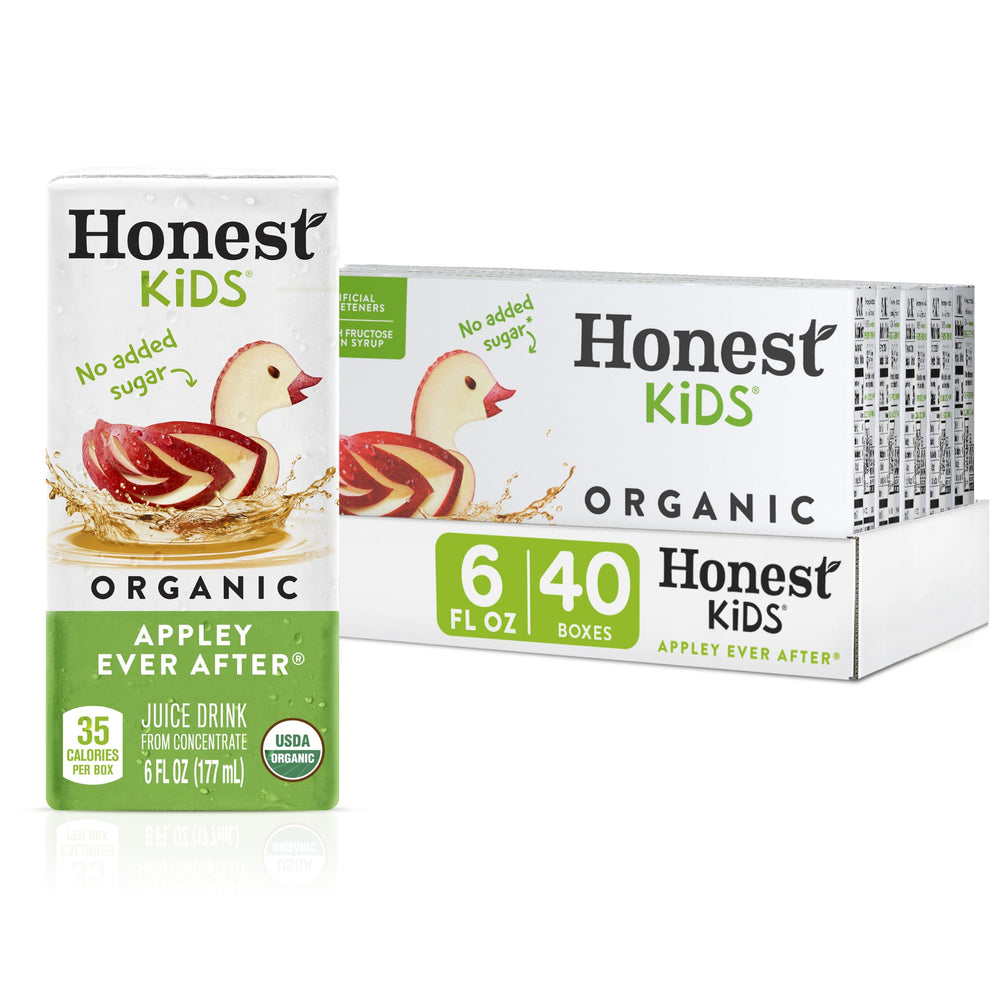 Honest Kids front packaging showing apple flavor and pack benefits