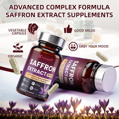 Honeylitte powdered saffron extract texture showing fine organic botanical quality