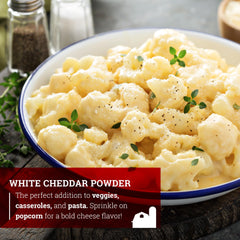 Hoosier Hill Farm mixed into cheese sauce bowl for creamy pourable topping