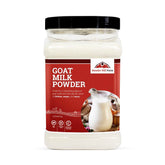 Hoosier Hill Farm front packaging showing 2 lb goat milk powder convenience