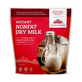 Hoosier Hill Farm front packaging showing 2lb nonfat dry milk — pantry-ready convenience