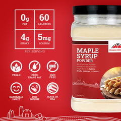 Hoosier Hill Farm close-up of crystalline maple powder showing pure maple flavor