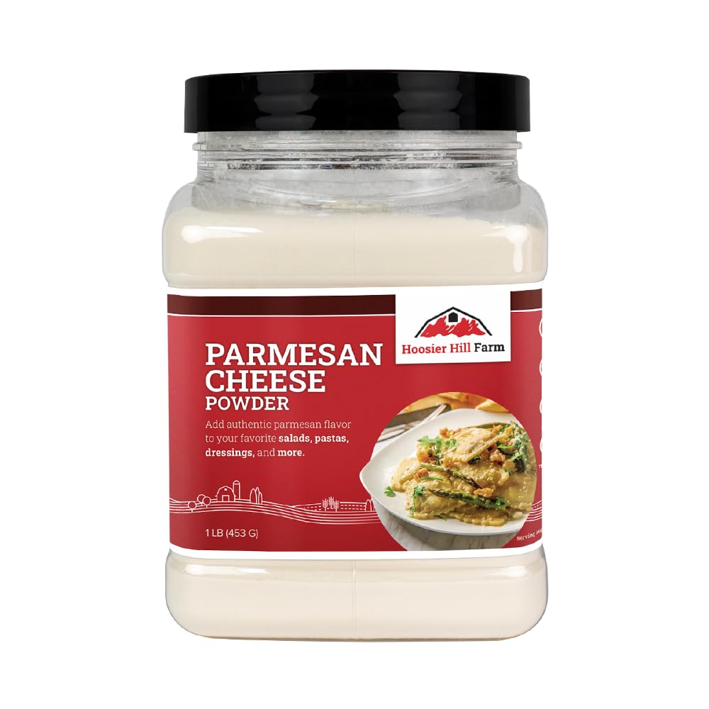 Hoosier Hill Farm front packaging showing 1 lb powder and pantry-ready convenience