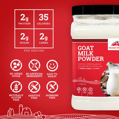 Hoosier Hill Farm reconstituted milk in glass, ready to drink and convenient on-the-go