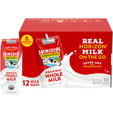 Horizon Organic front packaging showing 12-pack convenience and organic label