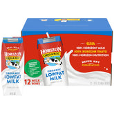 Horizon Organic front packaging showing convenient shelf stable milk