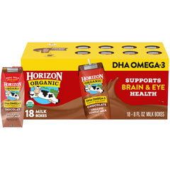 horizon organic front packaging showing 18-pack and benefits