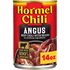 Hormel Angus front packaging showing can for quick pantry meals
