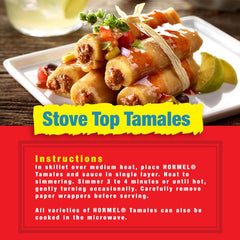 Hormel plated chicken tamales with rice and salad for meal inspiration
