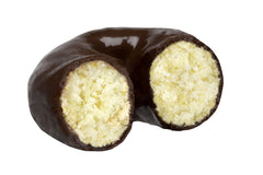 Hostess Donettes close-up of chocolate frosting texture, highlights rich coating
