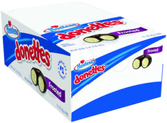 Hostess Donettes front packaging showing ten frosted mini donuts, convenient snack